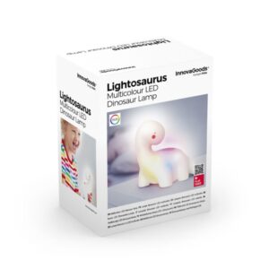 Veioză Dinozaur Multicoloră Lightosaurus InnovaGoods – Lampă LED pentru Copii