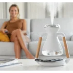 Dispozitiv 3 în 1 compact: umidificator, difuzor aromaterapie și încărcător wireless